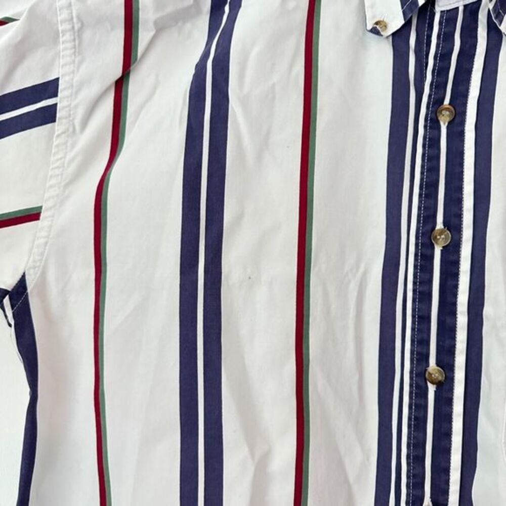 Vintage RUFI Striped Short Sleeve Button Down Shirt Size L - Picture 5 of 7